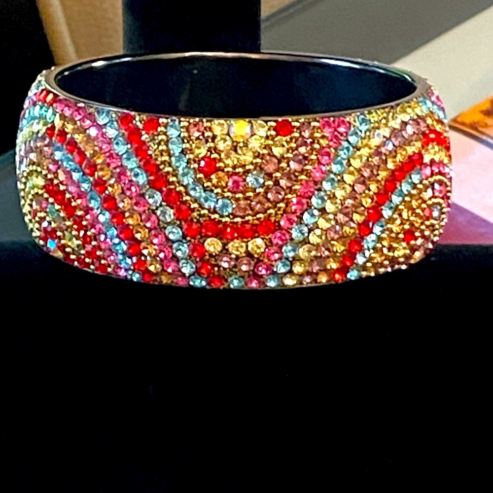 Rainbow crystal bangle